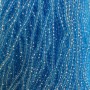 Blue Czech Crystal Beads on Thread, blue transparent faceted rondelle, diameter 3.5×3mm +, length 33cm +