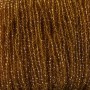 Beads Czech Crystal on Thread dark yellow honey translucent faceted rondelle, diameter 3x2.5mm +-, length 36cm +