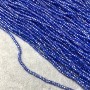  Czech Glass Crystal Beads on Thread Blue Transparent with Gasoline Tone, Faceted Rondelle, 3×2.5 mm + -, Length 36 cm +