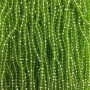 Czech Crystal Beads on Thread Green Transparent Briolette 3.5×3 mm +-, length 34 cm +