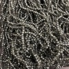 Gray Czech Crystal Beads on Fishing Line, gray transparent, faceted rondelle, diameter 3x2.5 mm + -, length 36 cm +