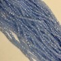 Blue Matte Czech Crystal Beads on Thread, blue-violet burned finish with fuel, faceted rondelle, diameter 3×2.5 mm + -, length 36-38 cm +