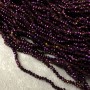 Beads Czech Crystal on a Thread Lilac Plating with Petrol sheen, faceted rondelle, diameter 3x2.5 mm + -, length 36-38 cm +