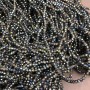 Beads Czech Crystal on fishing line Gray assortment transparent with faceted rondelle, diameter 3×2.5mm +-, length 36cm +