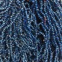 Beads Czech Crystal on a Wire with Blue Coating, Faceted Rondelle, 3×2.5mm, + length 36cm +