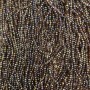 Beads Czech Crystal on thread brown with gasoline glaze faceted rondelle, diameter 3.5×3 mm +-, length 32 cm +