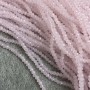 Beads Czech Crystal on a Thread Pink Matte Faceted Rondelle 3.5×3 mm +-, thread length 36 cm +