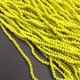 Beads Czech Crystal on a thread Yellow matte faceted rondelle, diameter 3x2.5mm + -, length 36-38cm +