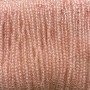 Beads Czech Crystal on Thread Pale Pink Transparent Faceted Rondelle, Ø 3x2.5 mm + -, length 36 cm +