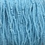 Beads Czech Crystal on fishing line, sky matte faceted rondelle, diameter 3x2.5 mm + -, length 36-38 cm +