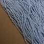 Beads on Thread Czech Crystal Blue Matte Rondelle 3x2.5 mm Diamond on Thread, Length 36-38 cm