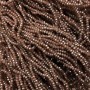 Beads Czech Crystal on thread, milled matte with faceting, briolette diamond cut, diameter 3×2.5 mm +-, thread length 36-38 cm +