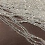 Beads Czech Crystal on a Fishing Line White Transparent with Benzine, Faceted Rondelle, Ø 3×2.5 mm + -, length 36-38 cm +