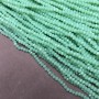 Beads Czech Crystal on Thread Mint Matte Faceted Rondelle, diameter 3x2.5mm + -, length 36-38cm +