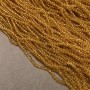 Beads Czech Crystal on a Thread Yellow Amber Transparent Faceted Rondelle, diameter 3.5×3 mm +-, length 36-38 cm +
