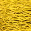 Yellow Matte Czech Crystal Beads on Threaded Wire, Briolette Rondelle 3.5x3mm, length 36-38cm