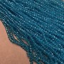Beads Czech Crystal on Fishing Line blue-green faceted rondelle, diameter 3.5×3mm + -, length 36-38cm +