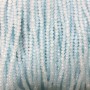 Beads Czech Crystal pale blue matte faceted rondelle, diameter 3.5×3 mm + -, thread length 36-38 cm +