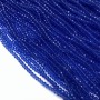Beads on fishing line Blue Transparent Faceted Rondelle Czech Crystal, diameter 3.5×3 mm + -, length 36-38 cm +