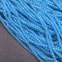 Beads Czech Glass Crystal on thread celestial matte faceted rondelle, diameter 3.5×3 mm + -, length 36-38 cm +