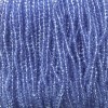 Light Blue Czech Crystal Beads on String, Light Blue Translucent Faceted Rondelle, 3.5 mm x 3 + -, Length 36-38 cm +