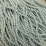 Beads Czech Crystal on thread pale blue matte faceted rondelle, diameter 3.5×3 mm + -, thread length 36-38 cm +