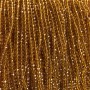 Beads Czech Crystal on thread dark amber honey transparent faceted rondelle, diameter 3.5×3 mm + -, length 36-38 cm +