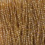 Czech Crystal Beads on Thread Orange-Peach Transparent with Gasoline Finish, faceted Rondelle, diameter 3.5x3mm + -, length 36-38cm