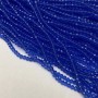 Beads Czech Crystal on thread blue transparent faceted rondelle, diameter 3.5×3 mm +-, length 36-38 cm +