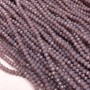Lilac Matte Czech Crystal Beads on Thread, Rondelle-shaped 3.5×3 mm +-, length 36-38 cm +