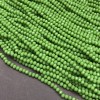 Lime Matte Czech Crystal Beads on Thread, Briolette Rondelle 3.5×3 mm +-, 36-38 cm +