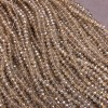 Czech Crystal Beads on Thread Salmon Transparent with Gasoline Toned Faceted Rondelle, Ø 3.5×3 mm + -, length 36–38 cm +