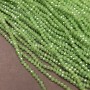 Beads Czech Crystal on thread, salad matte with benzine, faceted rondel, diameter 3.5x3 mm + -, length 36-38 cm +