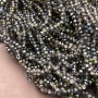 Beads Czech Crystal on Thread Assorted Gray Transparent with Faceted Rondelle, Ø 3.5×3 mm + -, Length 36-38 cm +