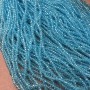 Blue Beads Czech Crystal on Fishing Line Blue Transparent Faceted Rondelle, diameter 3×2.5 mm + -, length 36-38 cm +