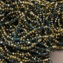 Beads Emerald Czech Glass Crystal on Thread assortment, faceted rondelle, 3.5×3 mm ±, length 36-38 cm
