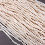 Beads Czech Crystal on Thread delicate peach matte faceted rondelle, diameter 3.5x3mm + -, length 36-38cm +