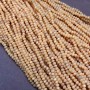 Beads Czech Crystal on Thread Powder Matte Faceted Rondelle, diameter 3.5x3mm + -, length 36-38cm +