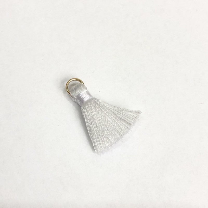 Handicraft Blank Silk Brush with Ring "silk", length 2 cm, diameter 5 mm price per 1 piece