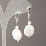 Natural Baroque and Freshwater Pearls Earrings 45x17mm+