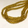 Beads Czech Crystal orange-peach transparent faceted rondelle on fishing line, 6x4.5 mm, length 38-40 cm +