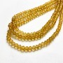 Beads Czech Crystal on Thread Light Honey Transparent Faceted Rondelle, Ø 6x4.5 mm + -, length 38-40 cm +