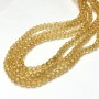 Beads Czech Crystal on thread yellow honey transparent faceted rondelle, diameter 6×4.5 mm + -, length 38-40 cm +