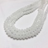 Milk White Matte Czech Crystal Beads on Thread, rondelle shaped 6×4.5 mm, diameter 6×4.5 mm + -, length 38-40 cm +