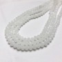 Milk White Matte Czech Crystal Beads on Thread, rondelle shaped 6×4.5 mm, diameter 6×4.5 mm + -, length 38-40 cm +