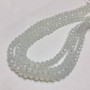 Milk-White Czech Crystal Beads on a Thread, milky transparent faceted rondelle, diameter 6x4.5mm + -, length 38-40cm +