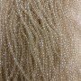Beads Czech Crystal on Beading Wire Champagne Transparent Faceted Rondelle, Ø 3.5x3mm +-, length 32cm +