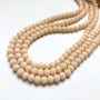 Beads Czech Crystal on thread delicate peach matte faceted rondelle, diameter 6x4.5 mm +-, length 38-40 cm +