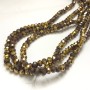 Beads Czech Crystal on thread assorted lilac matte with faceted rondelle diameter 6x4.5mm + length 38-40cm +