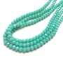 Beads Czech Crystal on thread light turquoise matte faceted rondelle, diameter 6x4.5mm +-, length 38-40cm +